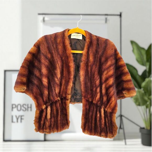 Sidney Frank Furs Vintage Shoulder Wrap Cape Mink Fur One Size - Picture 8 of 13